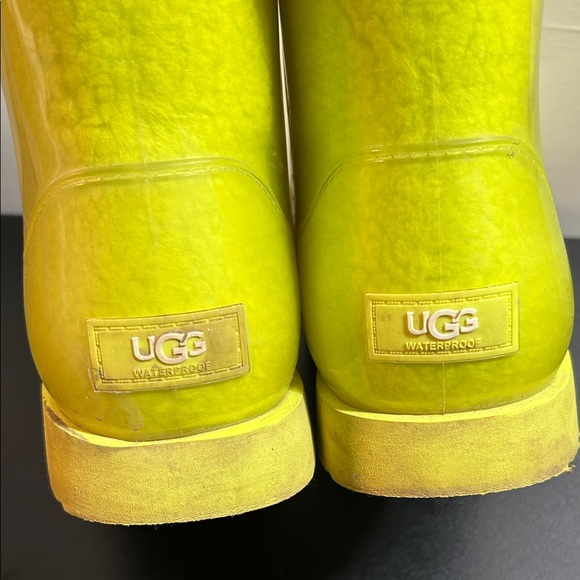 UGG Women's Neon Yellow Ankle Boots - Picture 3 of 9